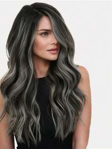 Clip In Hair Extensions Real Human Hair Remy Human Hair Extensions Clip Ins For Women, Natural Human Hair Clip Ins Hair Extensions - S1B/GREY/1B - View 2