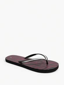 Grefit Women's Shoes Toe Heel Fold-Up Slippers, Fashionable Home PVC Fold-Up Slippers, Suitable For Summer Vacation Shoes, Suitable For Casual Beach Style - dark brown - View 5