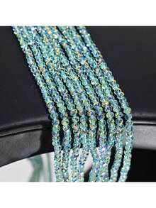 60 Pieces Of 4/6/8mm Austrian Quality Shiny Flat Crystal Beads With Holes Suitable For DIY Bracelets And Phone Accessories - Colorful White - View 12