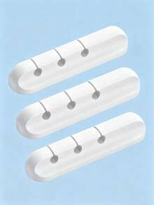 3 Packs Cable Clips - Silicone Adhesive Cord Management Organizer, Wire Holder Hooks For Computer Power Cords, Charging USB Cable, Mouse Cable, Office And Home (7, 5 And 3 Slots) - multicolor - View 13