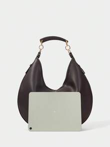 SHECARRY Women's Fashionable, Simple And Versatile Classic Five-Handed Shoulder Bag, Hobo Bag, Daily Commuting Shopping - Coffee - View 5