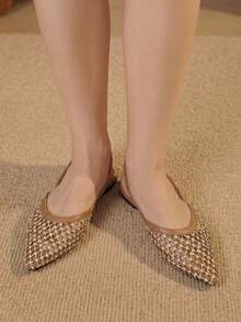 Styleloop Señoras, Uñas de Sauce, Hebillas, Zapatos Planos. - Camel - Ver 7