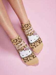 HELLO KITTY AND FRIENDS | SHEIN 2雙卡通圖案女款襪子 - 雜色 - 查看 4