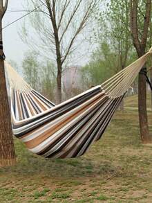 3-In-1 Hammock: A Durable And Portable Hammock Made From Comfortable Fabric. Comes With A Travel Bag And Ropes, Perfect For Garden Camping, Indoor/Outdoor Terraces, Balconies, Backyards, Beaches, And Parks. - multicolor - View 11