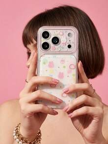 ShellaStory Casing Ponsel Transparan, Kelinci Berry Merah Muda Keberuntungan, Kelinci Kecil Merah Muda Stroberi Kompatibel Dengan Apple 17pm, Ponsel 16, Transparan, 14, Pelindung Penuh, 15, Tampilan Mewah, Gaya Korea, 17, Peri, Manis, Perempuan, Geometri, Sastra, Gaya Kartu, Segar, Niche, Gaya - Clear - View 2