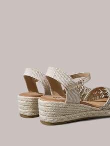 Styleloop Women's Wedges & Platform Shoes, Breathable Metal Mesh Wedges, Bohemian Style, Vacation Wear, Travel Essentials, Commuting Versatile - Gold - View 5