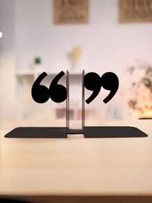 2PCS Metal Bookends Quote Non Slip Durable Stands Storage Rack Home Office Study Room Library Decor Gift Readers Writers Housewarming Christmas Back To School - View 2