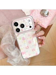 ShellaStory Casing Ponsel Transparan, Kelinci Berry Merah Muda Keberuntungan, Kelinci Kecil Merah Muda Stroberi Kompatibel Dengan Apple 17pm, Ponsel 16, Transparan, 14, Pelindung Penuh, 15, Tampilan Mewah, Gaya Korea, 17, Peri, Manis, Perempuan, Geometri, Sastra, Gaya Kartu, Segar, Niche, Gaya - Clear - View 5