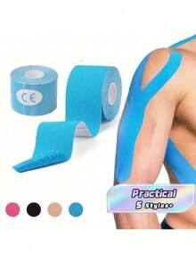 1pc Sports Elastic Tape Modern Style Self-Adhesive Knee Protection Bandage Suitable For Fitness Enthusiasts - Multicolor - View 1