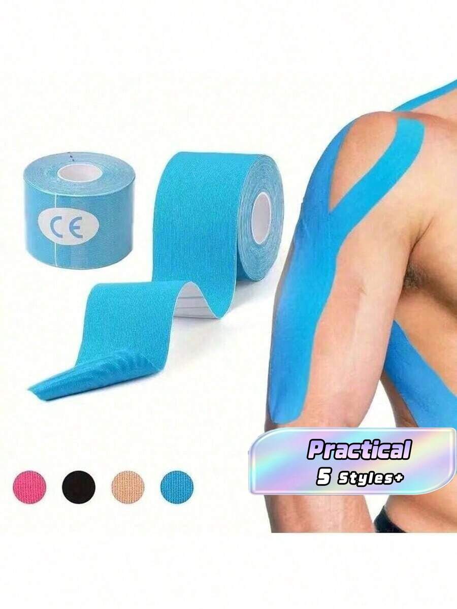 1pc Sports Elastic Tape Modern Style Self-Adhesive Knee Protection Bandage Suitable For Fitness Enthusiasts - Multicolor - View 1