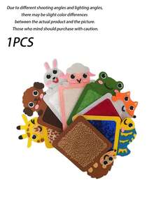 POKOJA LAND 1/8PcsRandom Animal Texture Animal Themed Sensory Play Mat , Color Recognition & Sensory Exploration Set, Classroom Sensory Room Decor, Great Back-To-School Gift - Multicolor - View 8