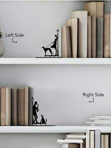 2PCS Metal Jazz Themed Bookends Durable Non Slip Heavy Duty Book Stands Decorative Storage Rack Home Office Study Room Library Art Decor Gift For Readers Music Lovers Housewarming Christmas Back To School Trending - View 4