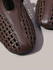 Styleloop Wanita, Paku Willow, Gesper, Sepatu Datar. - Cokelat tua - View 6