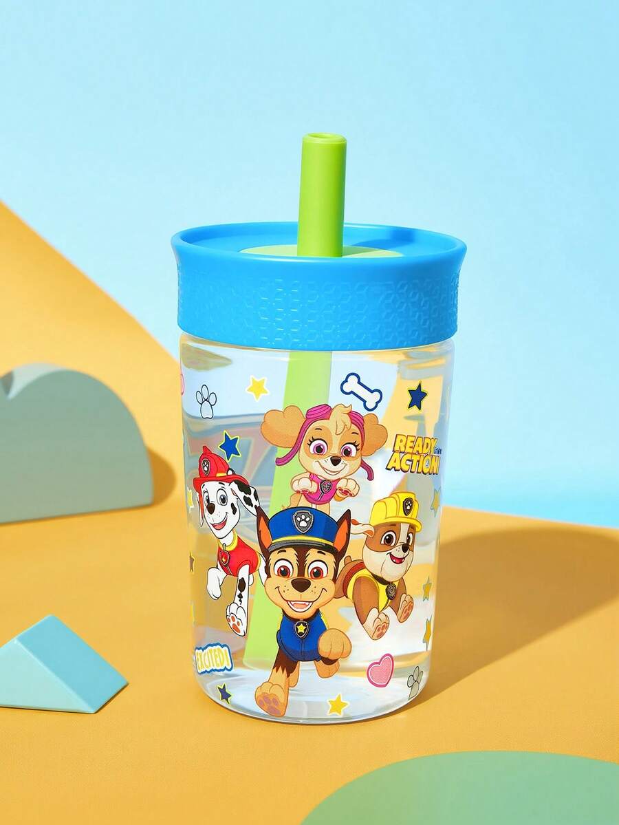 SHEIN | PAW Patrol 450 ml / 15 oz 防漏旋蓋兒童吸管杯，附吸管，Tritan 材質 - 彩色 - 查看 1