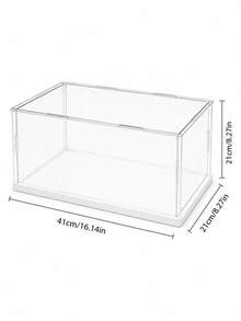 Zazumi Clear Acrylic Display Case For Action Figures & Collectibles - Assemble Glass-Like Showcase Box For Toys, Pop, Model Cars - Home Storage Organizer - White - View 13