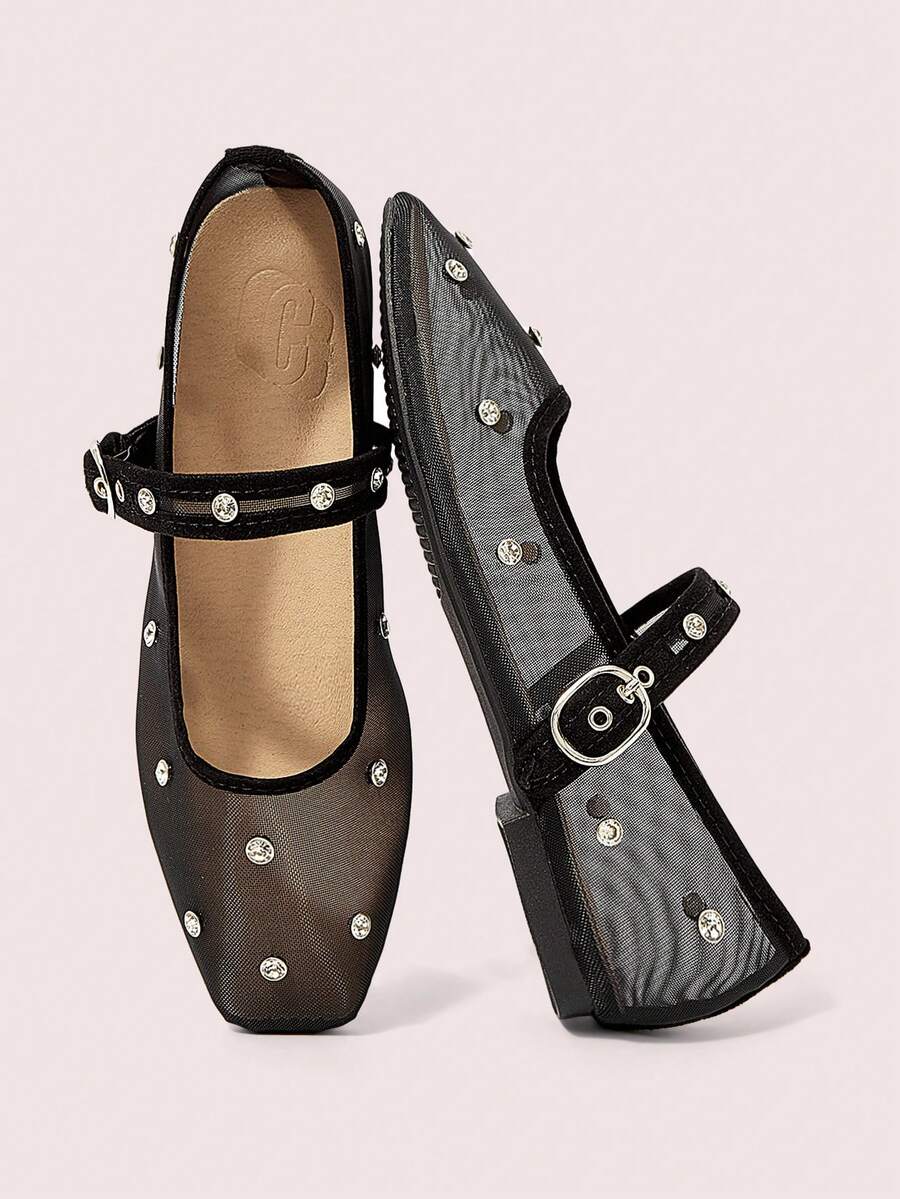 CUCCOO DOLLMOD Women's Fashion Flats - Black 3 - View 1
