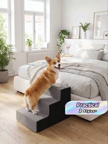 Pet Stairs, Dog Climbing Stairs, Non-Slip Climbing Ladder Steps Suitable For Small, Medium, And Large Dogs, Elderly Dogs To Go To Bed, Cat Bedside Climbing Ladder - Multicolor - View 2
