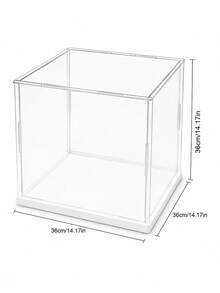 Zazumi Clear Acrylic Display Case For Action Figures & Collectibles - Assemble Glass-Like Showcase Box For Toys, Pop, Model Cars - Home Storage Organizer - White - View 9