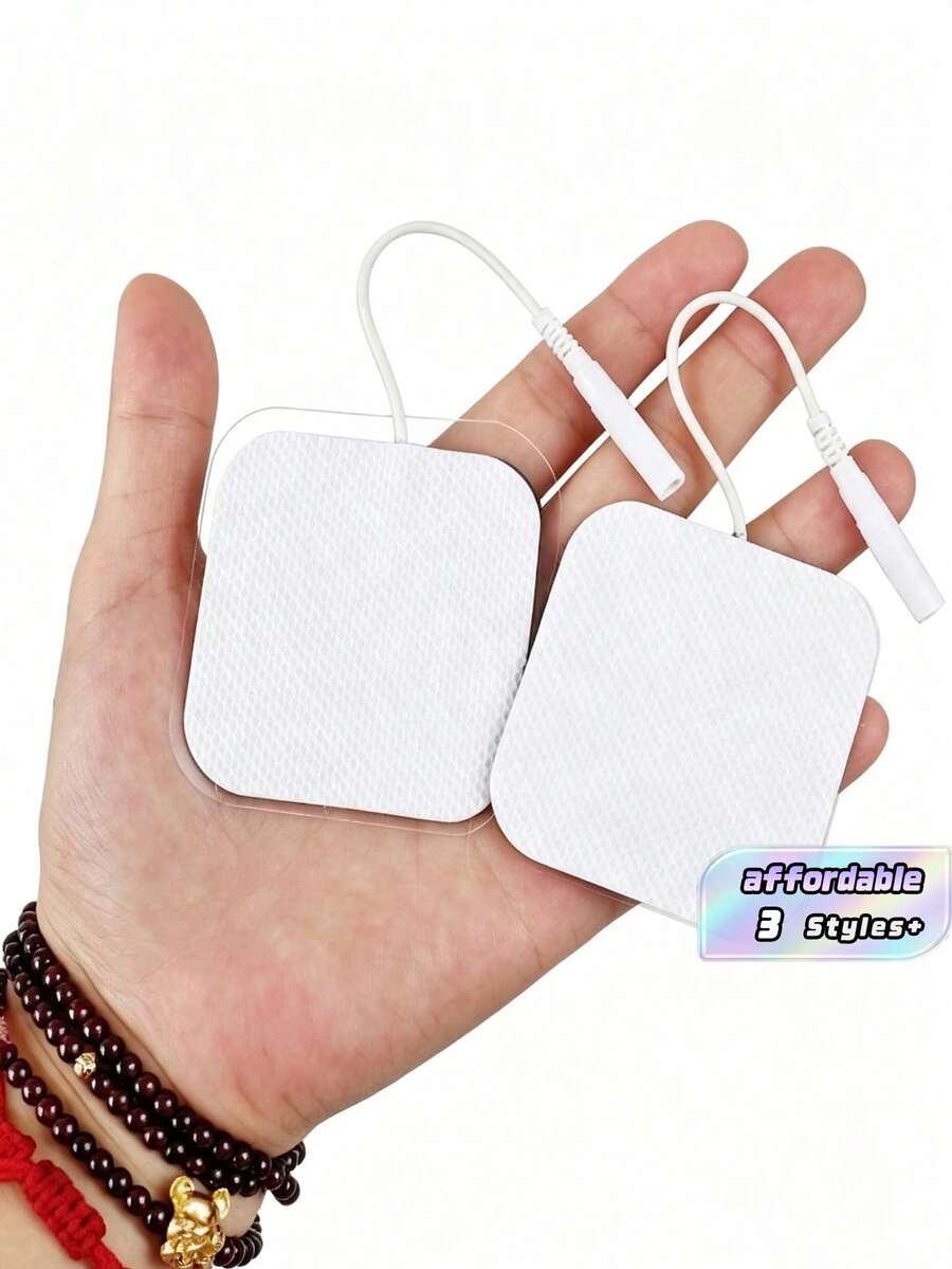 20pcs/50pcs/100pcs Various Sizes Electrode Pads, Pin Connector, Replacement Gel Pads, High Quality EMS Massage Patches, Suitable For TENS Therapy Device, Non-Woven Fabric Muscle Stimulator