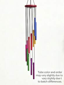 1pc Outdoor Wind Chime With 12 Aluminum Alloy Tubes And Hanging Hook, Outdoor Memorial Windchime, Holiday, Party Decoration, Home And Shop , Suitable For Outdoor Garden And Memorial Space Festival Decoration Rama, Home , Room - Multicolor - View 15
