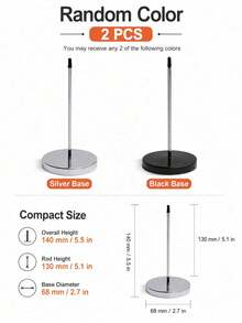 1/2/5Pcs Receipt Bill Spike Holder, Kitchen Order Ticket Insert Rack, Cashier Paper Slip Storage Clip - Multicolor - View 13