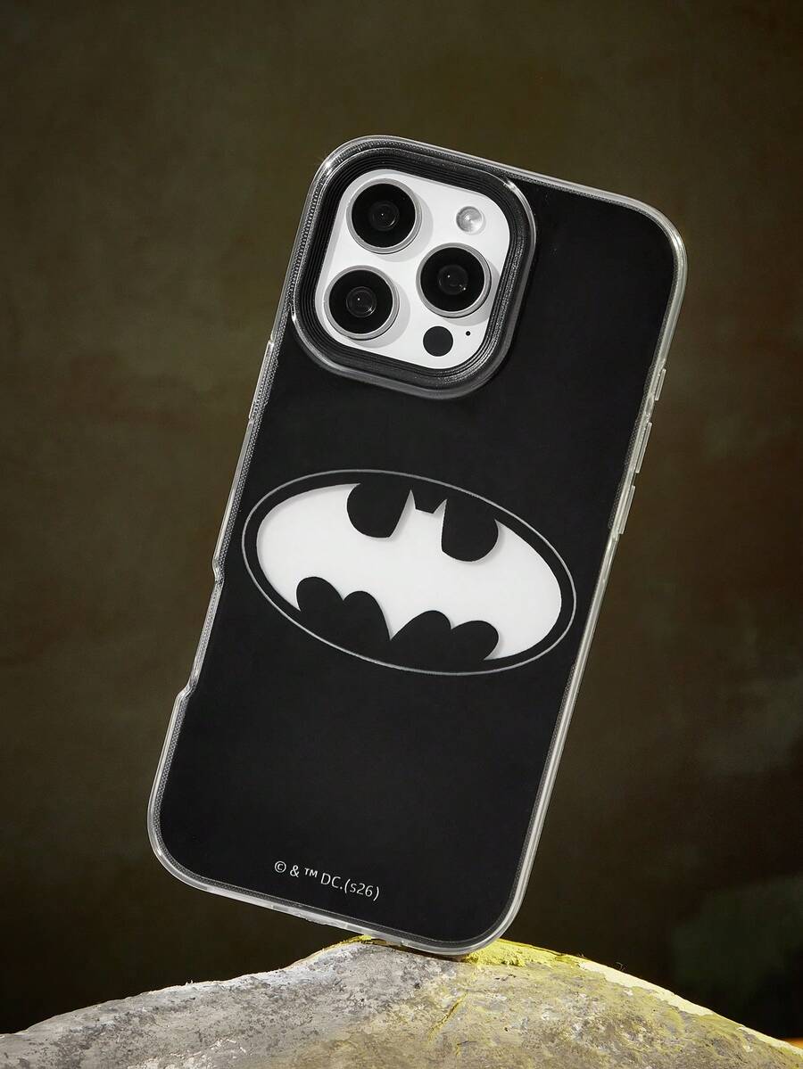 BATMAN X SHEIN 卡通圖案黑色三合一手機殼,防摔保護 11-17 系列手機殼 - 彩色 - 查看 1