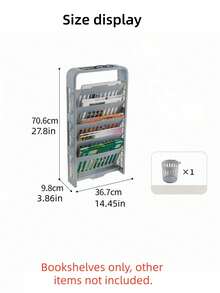 1PC Upright Bookshelf, Multi-Tier Desktop Storage Rack, Available In Multiple Colors, Suitable For Schools, Libraries, Living Rooms, Bedrooms-Multifunctional - Multicolor - View 2