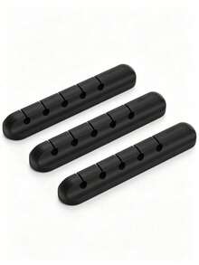 3 Packs Cable Clips - Silicone Adhesive Cord Management Organizer, Wire Holder Hooks For Computer Power Cords, Charging USB Cable, Mouse Cable, Office And Home (7, 5 And 3 Slots) - multicolor - View 17