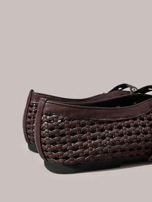 Styleloop Wanita, Paku Willow, Gesper, Sepatu Datar. - Cokelat tua - View 10