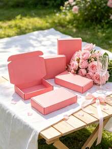 12 piezas Caja de regalo de papel, Caja de embalaje de regalo morada para fiesta - Ver 2