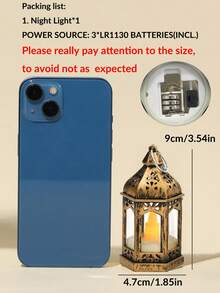 1pc/2pcs/4pcs Mini Retro Lantern-Shaped Decorative Lamp Light With Batteries, Indoor Table Decoration Night Light,Mini Wind Lights,Suitable For Festival Decor, Wedding Party Decor,Wishing Scene Layout Decoration Lanter,Home Decor Mini Lantern Light - Yellow light - View 4