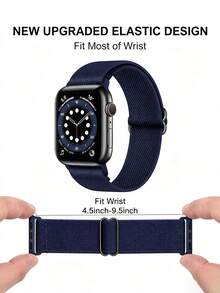 2pcs,Nylon Sport-Style Snapback Watch Straps, Woven Nylon Elastic Bands With Snap Closures, Compatible With Apple Watch. Elastic And Comfortable Straps, Applicable Sizes: 38/40/41 Mm, 42/44/45/49 Mm - Multicolor - View 4