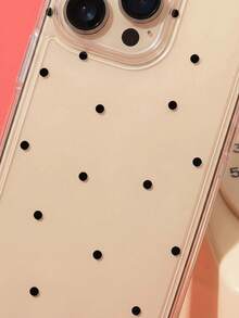 ShellaStory Applicable Compatible With Apple Minimalist Dot-Pattern Transparent Anti-Drop Phone Case Cover - Clear - View 3