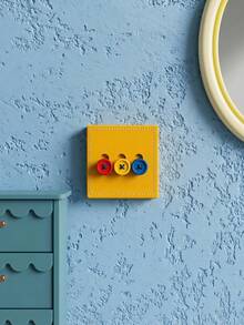 Joivida 1pc Dopamine Color 3D Printed Switch Plate Cover, Decorative Button Wall Switch Decor For Bedroom, Living Room, Playroom, Kitchen, Kids Room, Fun Colorful Home Decor Accessory - multicolor - View 2