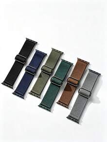 2pcs,Nylon Sport-Style Snapback Watch Straps, Woven Nylon Elastic Bands With Snap Closures, Compatible With Apple Watch. Elastic And Comfortable Straps, Applicable Sizes: 38/40/41 Mm, 42/44/45/49 Mm - Multicolor - View 2