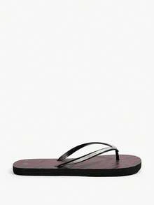 Grefit Women's Shoes Toe Heel Fold-Up Slippers, Fashionable Home PVC Fold-Up Slippers, Suitable For Summer Vacation Shoes, Suitable For Casual Beach Style - dark brown - View 7