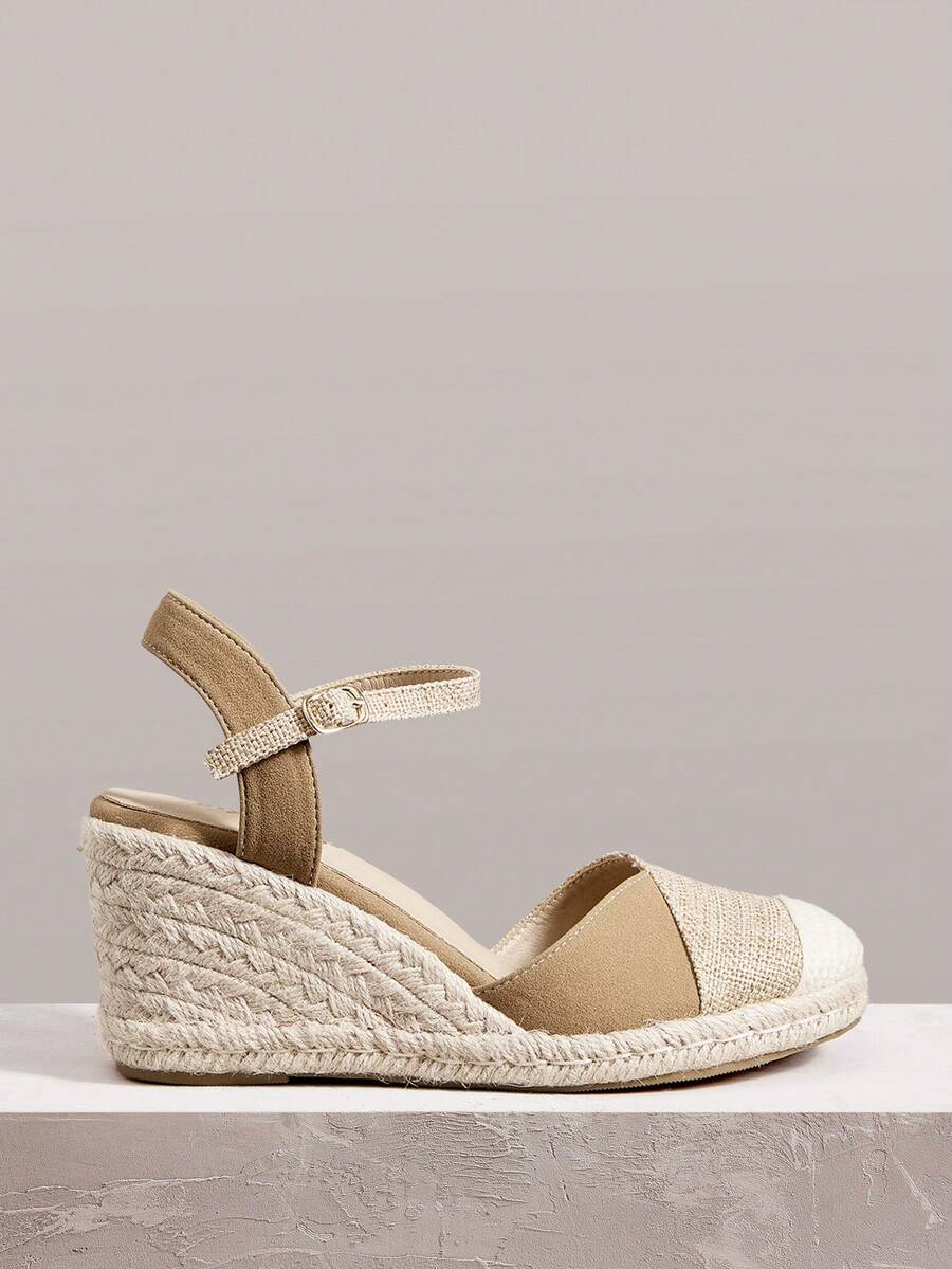 Styleloop Women's Woven Rope Platform & Wedge Sandals, Bohemian Style Western Music Festival Party Wear For Christmas Valentine's Day Vacation Outfits Travel - Light brown - View 1