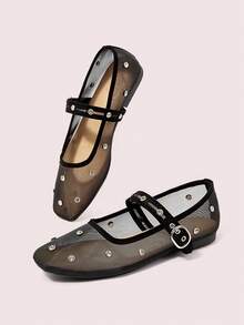 CUCCOO DOLLMOD Women's Fashion Flats - Black 3 - View 4