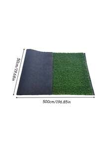 1pc Large Size Artificial Grass Mat, Realistic Natural Turf Texture, Rustic Outdoor Lawn Rug For Patio, Balcony, Garden, Holiday Decor - Premium green/green background - View 11
