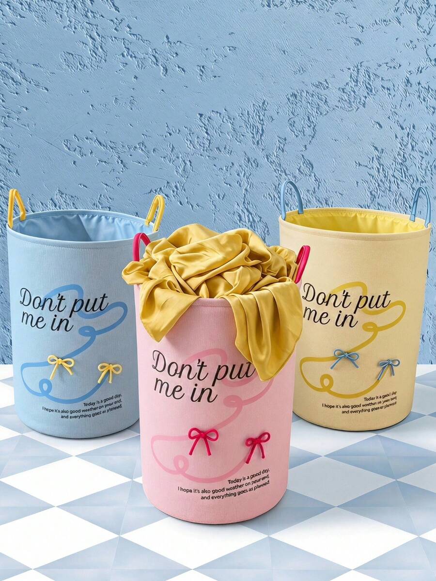 Joivida 1pc EVA Material Foldable Storage Bucket, Foldable Laundry Basket, Dirty Clothes Hamper, For Dirty Clothes Sorting / Household Sundries Storage, Easy To Clean, Easy To Store, Space-Saving When Folded, Home Essential