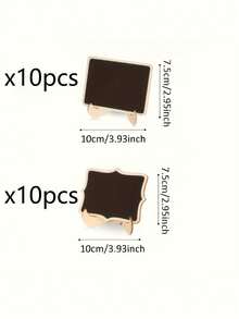 10Pcs Mini Chalkboard Signs Stand Display Blackboard Message Board Small Easel Tabletop For Wedding Props Home Decor Crafts Writing Drawing Party Favor Rustic Style - multicolor - View 2