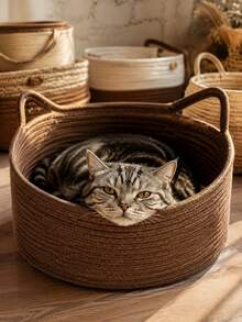 1pc Cat Nest Summer Cool Four Seasons Universal Rattan Cat Nest Cat Catch Nest Cat House Pet Nest Cat Nest - A - View 11