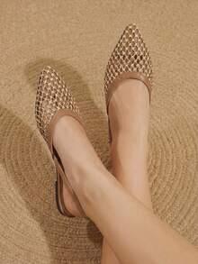 Styleloop Señoras, Uñas de Sauce, Hebillas, Zapatos Planos. - Camel - Ver 4