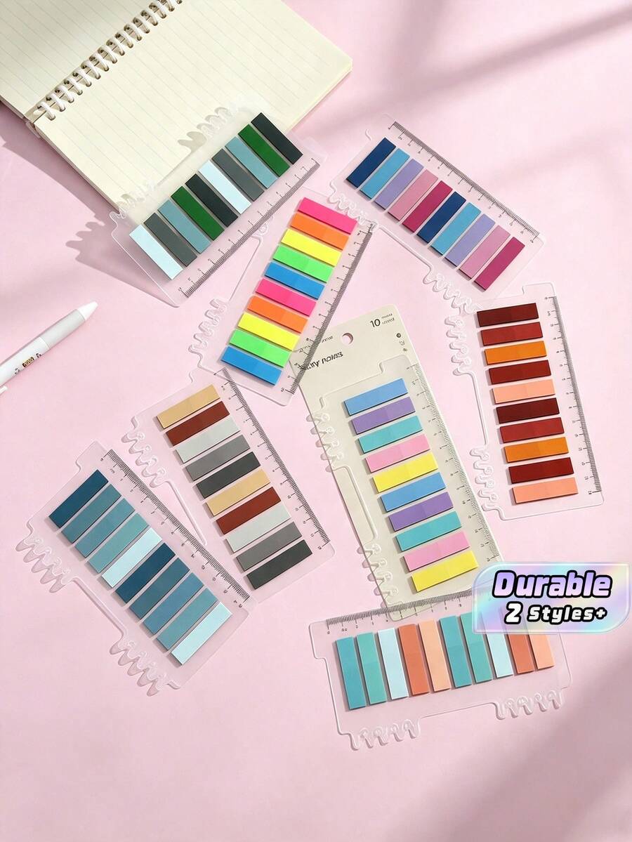 10/15 Pack Fluorescent Morandi Color Index Tabs, Transparent Waterproof ...