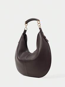 SHECARRY Women's Fashionable, Simple And Versatile Classic Five-Handed Shoulder Bag, Hobo Bag, Daily Commuting Shopping - Coffee - View 3