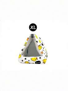 1PC Cartoon Printed Warm Fleece Triangular Sleeping Nest For Parrots Hamsters Chinchillas Squirrels Autumn Winter Pet Bed - Black and white yellow duck - View 11