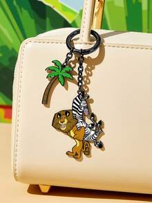 SHEIN MADAGASCAR Fashion Cute Cartoon Animal Keychain Bag Pendant, Gold Zinc Alloy Oil Drip Jewelry Pendant, Festival, Gift - Multicolor - View 2