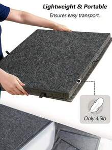 1PC Foldable Standing Puzzle Mat Felt Board With Drawers DarkGray Portable Large Foldable Puzzle Pad For Adults Family Travel Game Room Organizer Storage - multicolor - View 5