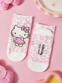HELLO KITTY AND FRIENDS | SHEIN 2雙卡通圖案女款襪子 - 雜色 - 查看 7