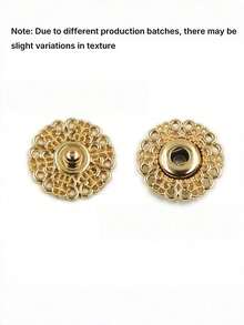 1 Pack 50 Pcs Exquisite Metal Snap Buttons Invisible Coat Fasteners Hidden Buckles For Sweaters Garments Three Colors Available - multicolor - View 5